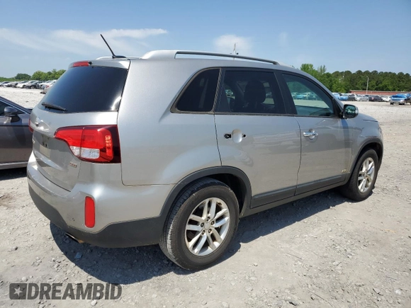 2014 Kia Sorento LX with VIN 5XYKTCA61EG438449, listed as a Copart auction lot 53690115 with 167,497 mi miles and Clean Title. Bid and sale history available at carsss.com. Image 3.