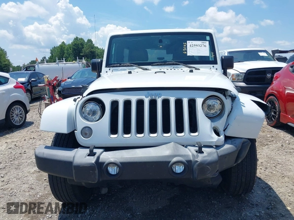 2018 Jeep Wrangler Unlimited Sahara with VIN 1C4BJWEG3JL805263, listed as a IAAI auction lot 42593276 with 96,489 mi miles and . Bid and sale history available at DreamBid. Image 12.