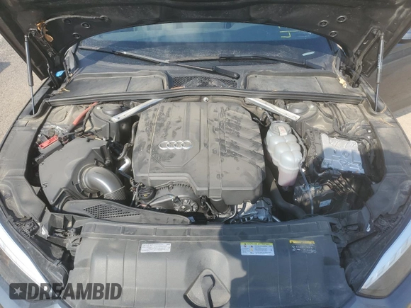 2021 Audi A5 Sportback S line Premium Plus with VIN WAUFACF54MA043734, listed as a Copart auction lot 43883624 with 39,599 mi miles. Bid and sale history available at carsss.com. Image 12.