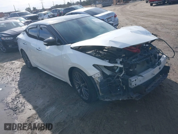 2020 Nissan Maxima Platinum with VIN 1N4AA6FV0LC385883, listed as a IAAI auction lot 41316172 with 80,490 mi miles and . Bid and sale history available at DreamBid. Image 1.