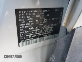 2014 Volkswagen Tiguan SEL с VIN WVGAV3AX4EW626475, выставлен на аукционе Copart как лот 43540255 с пробегом 84 057 миль миль и На запчасти • Non repairable. История ставок и продаж доступна на DreamBid. Изображение 13.