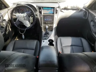 2015 Infiniti Q50 with VIN JN1BV7AR1FM391129, listed as a Copart auction lot 55142665 with 200,444 mi miles and Salvage title. Bid and sale history available at DreamBid. Image 8.