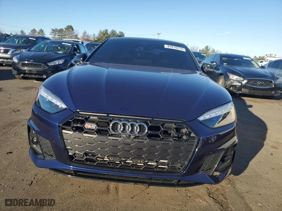 2021 Audi S5 Coupe Premium Plus with VIN WAUP4AF53MA045765, listed as a Copart auction lot 84078274 with 34,500 mi miles and Salvage Title. Bid and sale history available at carsss.com. Image 5.