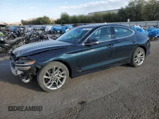 2022 Genesis G70 2.0T with VIN KMTG34TA2NU094241, listed as a Copart auction lot 73439144 with 52,352 mi miles and Salvage Title. Bid and sale history available at carsss.com. Image 1.