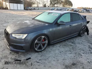 2018 Audi S4 Premium Plus with VIN WAUB4AF49JA165129, listed as a Copart auction lot 86059394 with 82,300 mi miles and Salvage Title. Bid and sale history available at carsss.com. Image 1.
