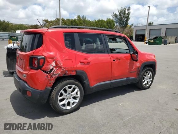 2017 Jeep Renegade Latitude with VIN ZACCJABB6HPF75773, listed as a Copart auction lot 54577855 with 50,425 mi miles and Salvage Title. Bid and sale history available at carsss.com. Image 3.