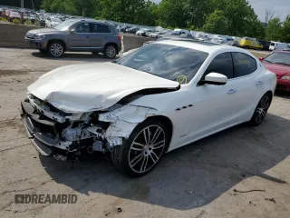 2019 Maserati Ghibli S Q4 GranLusso with VIN ZAM57YTL4K1322087, listed as a Copart auction lot 56145073 with 43,189 mi miles and Salvage Title. Bid and sale history available at carsss.com. Image 1.