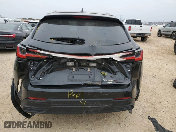 2022 Lexus NX with VIN JTJHGCEZ6N2007390, listed as a Copart auction lot 44072885 with 41,469 mi miles and Salvage Title. Bid and sale history available at carsss.com. Image 6.