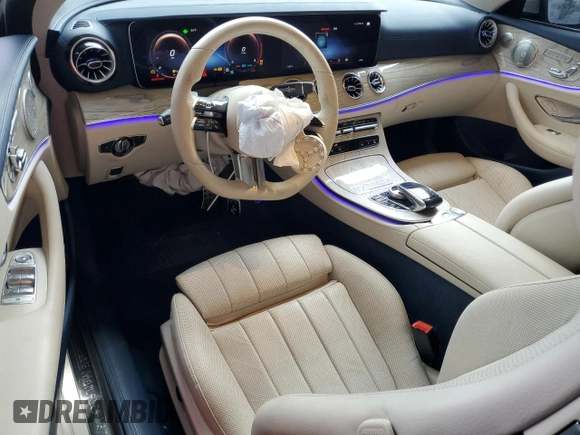 2021 Mercedes-Benz E 450 with VIN W1K1K5JB5MF164686, listed as a Copart auction lot 71977664 with 10,399 mi miles and Salvage title. Bid and sale history available at DreamBid. Image 8.