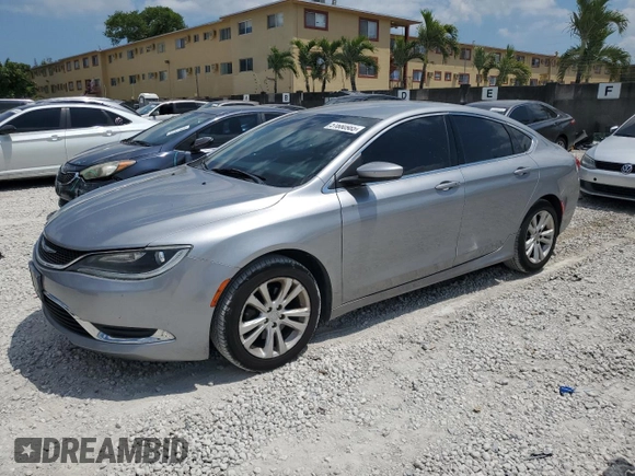 2015 Chrysler 200 Limited with VIN 1C3CCCAB0FN692475, listed as a Copart auction lot 51680985 with 107,596 mi miles and Salvage Title. Bid and sale history available at carsss.com. Image 1.
