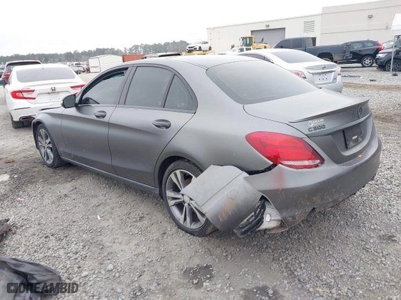 2015 Mercedes-Benz C-Class C 300 with VIN 55SWF4JB9FU056365, listed as a IAAI auction lot 41549063 with 119,106 mi miles. Bid and sale history available at carsss.com. Image 3.