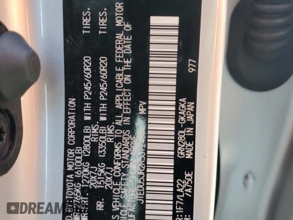 2024 Toyota 4Runner Limited with VIN JTEDU5JR2R5312431, listed as a Copart auction lot 55946915 with 14,492 mi miles and Salvage title. Bid and sale history available at DreamBid. Image 13.