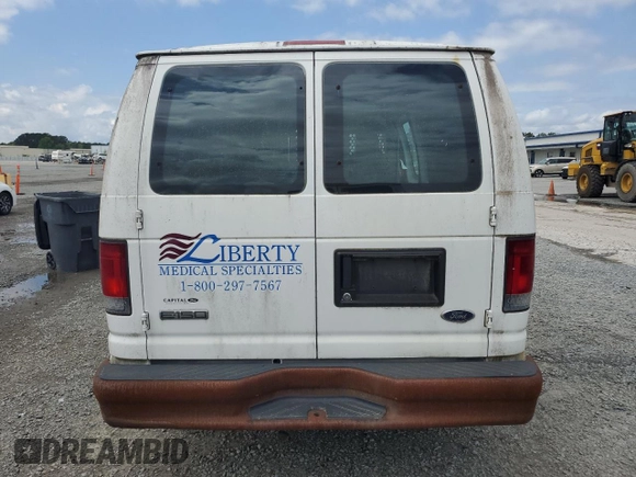 2010 Ford Econoline Cargo Commercial with VIN 1FTNE1EW2ADA23672, listed as a Copart auction lot 52943735 with 364,186 mi miles and Clean Title. Bid and sale history available at DreamBid. Image 6.