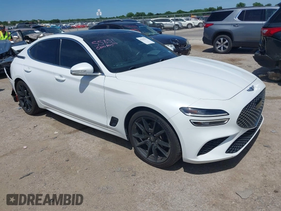 2022 Genesis G70 2.0T with VIN KMTG34TA5NU103935, listed as a IAAI auction lot 42325277 with 30,142 mi miles and . Bid and sale history available at DreamBid. Image 1.