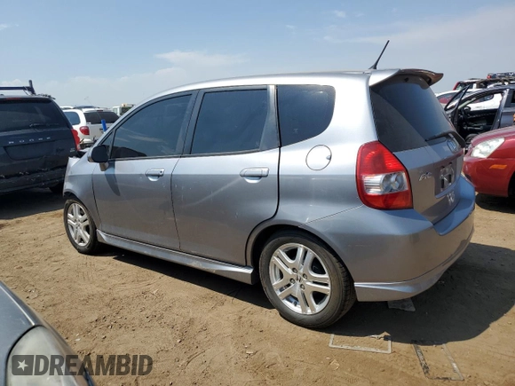 2008 Honda Fit Sport with VIN JHMGD37688S023636, listed as a Copart auction lot 66033104 with 127,496 mi miles and Salvage Title. Bid and sale history available at carsss.com. Image 2.