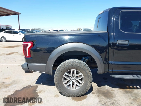 2017 Ford F-150 Raptor with VIN 1FTFW1RG5HFA83027, listed as a IAAI auction lot 41580287 with 91,825 mi miles and . Bid and sale history available at carsss.com. Image 18.