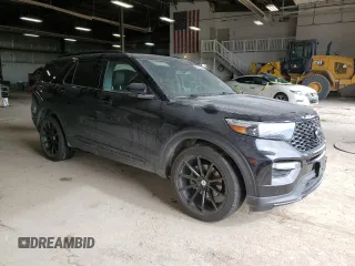 2020 Ford Explorer ST with VIN 1FM5K8GCXLGA41094, listed as a Copart auction lot 46033285 with 47,039 mi miles and Salvage Title. Bid and sale history available at DreamBid. Image 4.