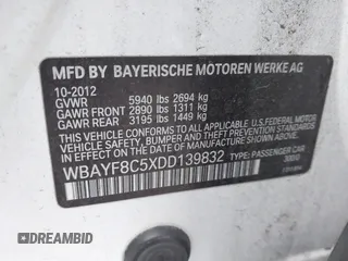 2013 BMW 7 Series 750Li xDrive with VIN WBAYF8C5XDD139832, listed as a IAAI auction lot 42110322 with 149,453 mi miles and . Bid and sale history available at DreamBid. Image 9.