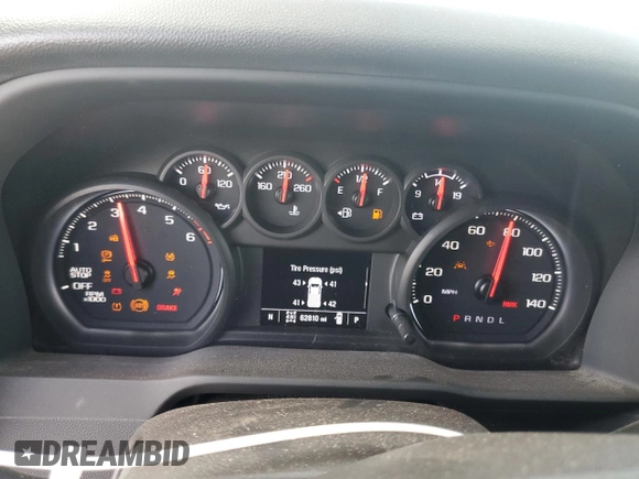 2022 Chevrolet Silverado 1500 Custom Trail Boss with VIN 3GCPDCED1NG685533, listed as a Copart auction lot 61293174 with 62,810 mi miles and Salvage Title. Bid and sale history available at DreamBid. Image 9.