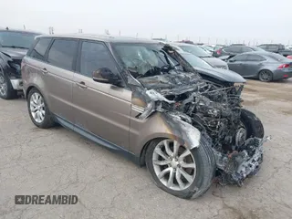 2015 Land Rover Range Rover Sport HSE with VIN SALWR2VF7FA604987, listed as a IAAI auction lot 41724929 with 1 mi miles. Bid and sale history available at carsss.com. Image 1.