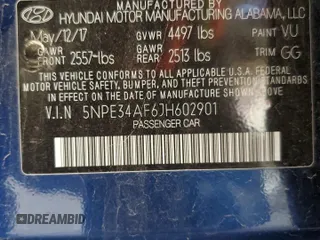 2018 Hyundai Sonata SEL with VIN 5NPE34AF6JH602901, listed as a Copart auction lot 48015045 with 42,278 mi miles and Salvage Title. Bid and sale history available at DreamBid. Image 12.
