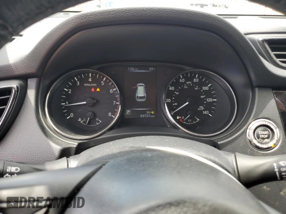2017 Nissan Rogue SV with VIN KNMAT2MV7HP618108, listed as a Copart auction lot 61902555 with 89,737 mi miles and Clean title. Bid and sale history available at DreamBid. Image 9.