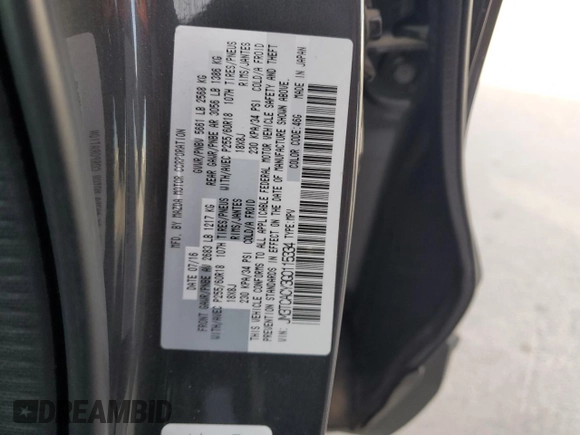 2016 Mazda CX-9 Touring with VIN JM3TCACY3G0115334, listed as a Copart auction lot 50460735 with Not provided miles and Clean title. Bid and sale history available at DreamBid. Image 13.