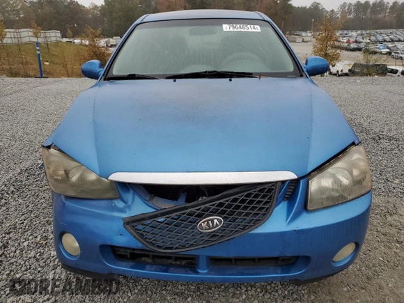 2005 Kia Spectra with VIN KNAFE161955108612, listed as a Copart auction lot 79648514 with 156,963 mi miles and Salvage Title. Bid and sale history available at carsss.com. Image 5.