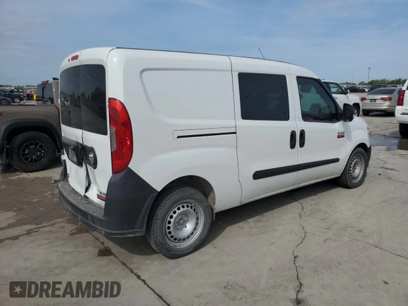 2017 Ram ProMaster City Cargo Tradesman with VIN ZFBERFAB2H6E12028, listed as a Copart auction lot 50894335 with 93,474 mi miles and Salvage Title. Bid and sale history available at carsss.com. Image 3.