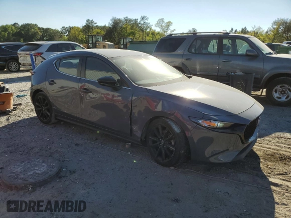 2023 Mazda 3 S Carbon Edition with VIN JM1BPBLM3P1610459, listed as a Copart auction lot 46772615 with 29,024 mi miles and Salvage title. Bid and sale history available at DreamBid. Image 4.