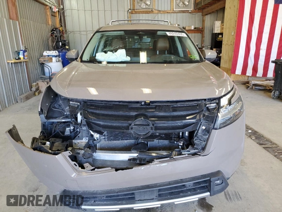 2023 Nissan Pathfinder Platinum with VIN 5N1DR3DK7PC224746, listed as a Copart auction lot 49242495 with 31,442 mi miles and Salvage title. Bid and sale history available at DreamBid. Image 5.