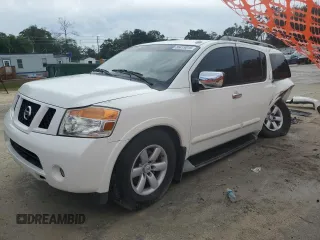 2011 Nissan Armada SV z VIN 5N1BA0ND7BN604003, wystawiony jako Copart lot #56419015 z przebiegiem 195 362 mil mil oraz Szkoda całkowita • Salvage title. Historia ofert i sprzedaży dostępna na DreamBid. Obrazek 1.