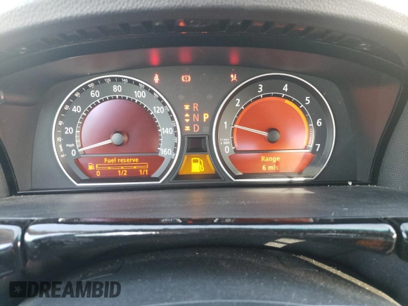 2006 BMW 7 Series 750i with VIN WBAHL83516DT01293, listed as a Copart auction lot 49506035 with Not provided miles and Salvage title. Bid and sale history available at DreamBid. Image 9.