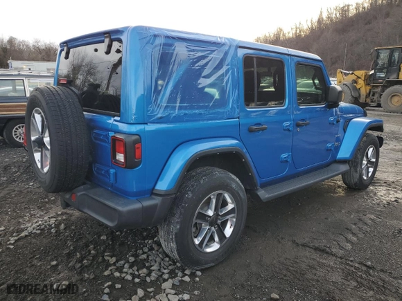2022 Jeep Wrangler Unlimited Sahara with VIN 1C4HJXEG3NW246088, listed as a Copart auction lot 86110844 with 16,074 mi miles and Non Repairable. Bid and sale history available at carsss.com. Image 3.
