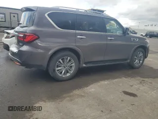 2024 Infiniti QX80 LUXE with VIN JN8AZ2AE5R9329564, listed as a Copart auction lot 44353055 with 15,999 mi miles and Clean Title. Bid and sale history available at carsss.com. Image 3.