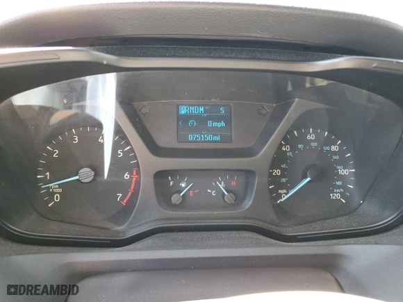 2016 Ford Transit Cargo Van with VIN 1FTYR2CG4GKA83525, listed as a Copart auction lot 71000404 with 75,150 mi miles and Salvage Title. Bid and sale history available at carsss.com. Image 9.
