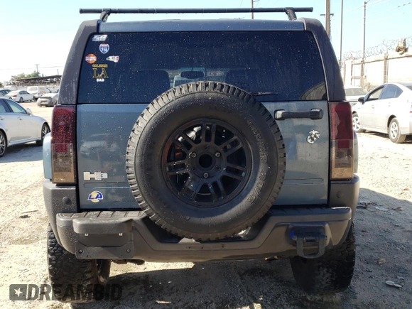 2007 Hummer H3 SUV with VIN 5GTDN13E378129872, listed as a Copart auction lot 69515974 with 166,803 mi miles and Salvage Title. Bid and sale history available at carsss.com. Image 6.