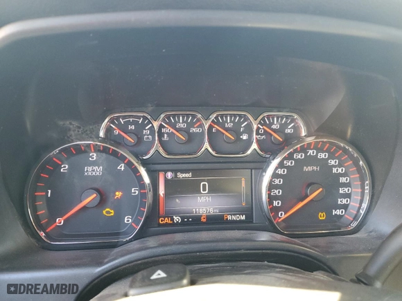2015 GMC Sierra 1500 SLT with VIN 3GTU2VEC3FG113554, listed as a Copart auction lot 84968114 with 118,576 mi miles and Salvage Title. Bid and sale history available at carsss.com. Image 9.