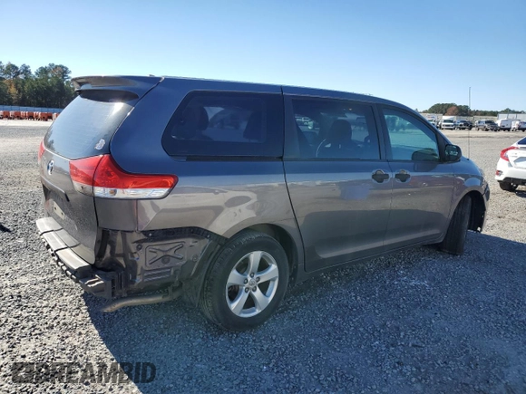 2011 Toyota Sienna with VIN 5TDZK3DC8BS120314, listed as a Copart auction lot 81939964 with 162,385 mi miles and Salvage Title. Bid and sale history available at carsss.com. Image 3.