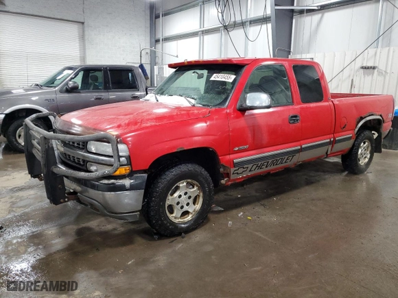 2001 Chevrolet Silverado 1500 LT with VIN 1GCEK19TX1E212461, listed as a Copart auction lot 45410455 with 228,556 mi miles and Clean Title. Bid and sale history available at carsss.com. Image 1.