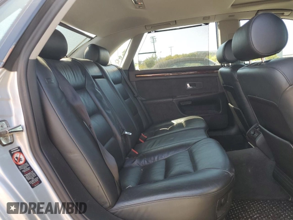 2002 Audi A8 with VIN WAUML44D62N008295, listed as a Copart auction lot 61276095 with 232,635 mi miles and Salvage title. Bid and sale history available at DreamBid. Image 10.