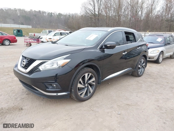 2015 Nissan Murano SV with VIN 5N1AZ2MH7FN281307, listed as a IAAI auction lot 41783282 with 212,111 mi miles. Bid and sale history available at carsss.com. Image 17.