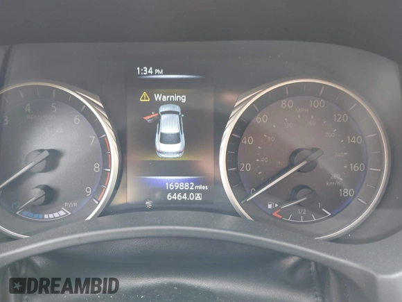 2014 Infiniti Q50 Hybrid Premium with VIN JN1AV7AR9EM700727, listed as a IAAI auction lot 41461433 with 169,882 mi miles. Bid and sale history available at carsss.com. Image 7.