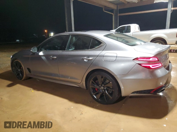 2023 Genesis G70 3.3T with VIN KMTG54TE7PU121577, listed as a Copart auction lot 78429434 with 15,343 mi miles and Salvage Title. Bid and sale history available at DreamBid. Image 2.