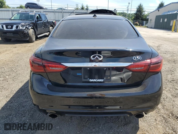 2021 Infiniti Q50 Luxe z VIN JN1EV7BP6MM706949, wystawiony jako Copart lot #60077404 z przebiegiem 63 817 mil mil oraz Szkoda całkowita • Salvage title. Historia ofert i sprzedaży dostępna na DreamBid. Obrazek 6.