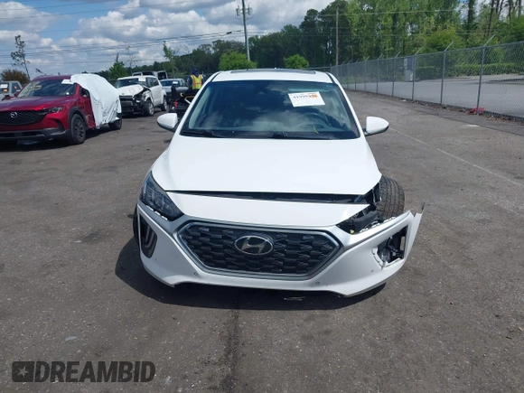 2020 Hyundai Ioniq Limited with VIN KMHC05LCXLU217578, listed as a IAAI auction lot 41999454 with 104,694 mi miles and . Bid and sale history available at DreamBid. Image 12.