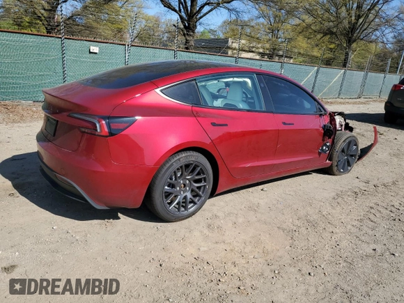 2025 Tesla Model 3 Long Range z VIN 5YJ3E1EA7SF906723, wystawiony jako Copart lot #53521795 z przebiegiem 5 115 mil mil oraz Szkoda całkowita • Salvage title. Historia ofert i sprzedaży dostępna na DreamBid. Obrazek 3.