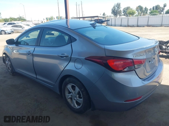 2015 Hyundai Elantra SE with VIN 5NPDH4AE2FH646616, listed as a IAAI auction lot 42101176 with 105,434 mi miles and . Bid and sale history available at DreamBid. Image 3.
