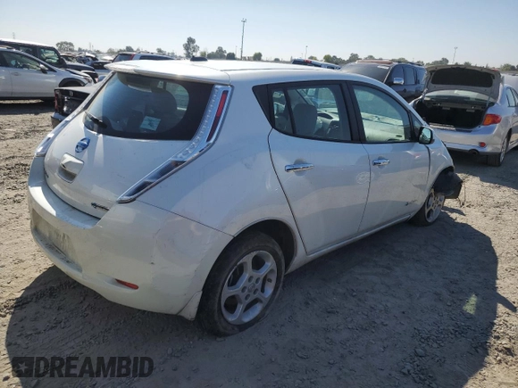 2015 Nissan LEAF SV with VIN 1N4AZ0CPXFC300709, listed as a Copart auction lot 66047843 with 85,638 mi miles. Bid and sale history available at carsss.com. Image 3.
