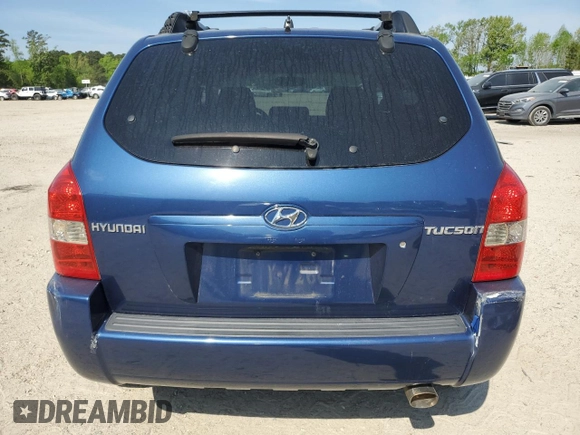 2005 Hyundai Tucson GL with VIN KM8JM12B75U163964, listed as a Copart auction lot 53674845 with 111,665 mi miles and Clean Title. Bid and sale history available at carsss.com. Image 6.